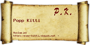 Popp Kitti névjegykártya